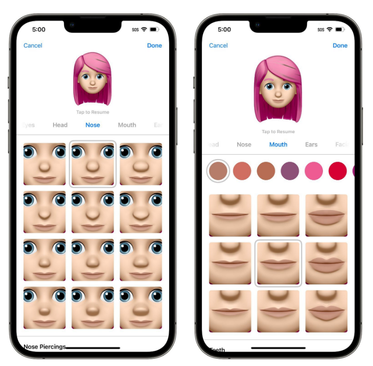 奉节苹果手机维修分享​iOS 16中的拟我表情有了哪些变化和升级 